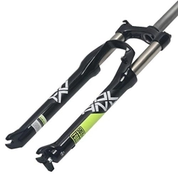 QHY Parti di ricambio QHY Forcella Ammortizzata for Mountain Bike 26 27.5 29 in Forcella da Discesa in Acciaio Ad Alto Tenore di Carbonio MTB Forcella Ad Aria Corsa 100mm Nero Bianca HL 2420G