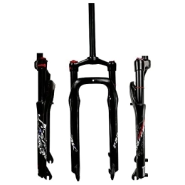 QHY Parti di ricambio QHY Forcella Ammortizzata per Bici da 26 Pollici, 1-1 / 8" Lega di Alluminio Leggera Mountain MTB Freno A Disco per Bicicletta Sensore Spalla da Viaggio 80Mm (Color : Air Gloss Black)