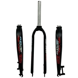 QHY Parti di ricambio QHY Forcella Anteriore Rigida per Bici Forcella Sostitutiva per Tubo in Lega di Alluminio Ultraleggera Parti Forche per Bici da Strada 700C per Mountain Bike (Color : Matte Black Red, Size : 29in)