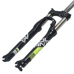 QIANGU Forcelle per mountain bike QIANGU Mountain Fork Ultraleggero Lega Alluminio MTB Forcelle Meccaniche Sospensione Rebound Adjust Dritto Tubo: 105 Millimetri 26 27, 5 29 Pollici (Color : Black Green, Size : 27.5 Inches)