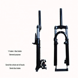 QXFJ Parti di ricambio QXFJ MTB Forcella Forcella Anteriore da 24 Pollici con Sospensione per Mountain Bike Senza Smorzamento del Grano Raccordi A Forcella Universali Freno A Disco Freno V (Un Pezzo)