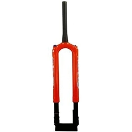 SMANNI Forcelle per mountain bike SMANNI MTB Mountain Bike in Fibra di Carbonio della Bicicletta Ammortizzatore Forcella Anteriore 27.5 / 29 Pollici Barile Albero Canale Spinale Forcella Invertita (Color : 27.5 Orange)