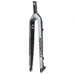 Sonwaohand Forcelle per mountain bike Sonwaohand Forcella per Sospensione Ciclismo, 26inch Full Carbon Rigid 3k Fiber MTB Bike Disc Brake Front Fork 1-1 / 8'(28.6mm) 29inch Bianco 26 Pollici Un