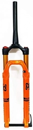 MGE Parti di ricambio Suspension Fork, MTB Mountain Bike Lega di Alluminio Conico Tubo Cono Freno a Disco smorzamento Regolazione della Corsa 100 Millimetri Nero (Color : Orange, Size : 27.5inch)