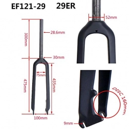 TLBBJ Forcelle per mountain bike TLBBJ Bicycle Fork Forcella in Carbonio 29inch Mountain Bike Forcella MTB Bicicletta Forcella in Fibra di Carbonio 26er Bicycle Accessories (Color : EF121 29)