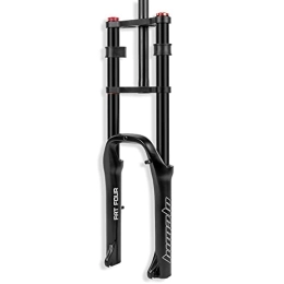 tyui7 Parti di ricambio tyui7 Forcella MTB 20 Pollici Forcella Ammortizzata Fat Mountain Bike Ad Aria Forks Viaggio 110mm Forcella Biciclette 1-1 / 8 Tubo Dritto 9mmQR Freno Disco (Color : Black 20Inch Straight)