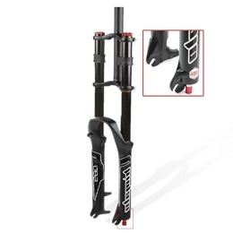 tyui7 Parti di ricambio tyui7 MTB Forcella Ammortizzata Bicicletta 26 27, 5 29 Pollici Forcella Aria Sospensione Mountain Bike Corsa 130 mm 1-1 / 8" Tubo Dritto (Color : Black, Size : 29inch)