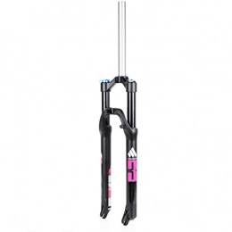 MIYUEZ Parti di ricambio Ultraleggero Forcella MTB 27, 5 26 Forcella Anteriore Forcelle Ammortizzate per Mountain Bike 1-1 / 8'' Forcella Air Forcella in Lega di magnesio-Alluminio Controllo delle Spalle QR, Pink-26