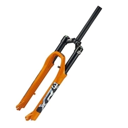 WAMBAS Forcelle per mountain bike WAMBAS Forcella Ammortizzata Mountain Bike 26 27.5 29 Forcella Pneumatica MTB Corsa 100mm 28.6mm Forcella Anteriore Dritta Rimbalzo Blocco Manuale Regolabile QR 9mm (Color : Orange, Size : 27.5'')