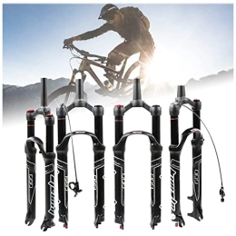 WDNMDY Parti di ricambio WDNMDY Forcella per Mountain Bike - 26 / 27.5 / 29", 1-1 / 8" Tubo Dritto / Conico, Forcella Ammortizzata da 120 mm, smorzamento Regolabile, QR 9 mm, Blocco Manuale / Blocco remoto