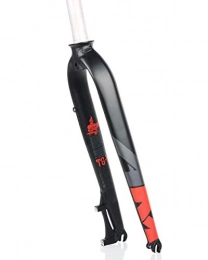 WXX Parti di ricambio WXX Forcella Pneumatica per Bicicletta in Lega di Alluminio 26 / 27, 5 / 29 Pollici Forcella Ammortizzata per Mountain Bike Tubo Dritto Forcella Dura per Bicicletta Corsa 100Mm, Black And Red, 27.5 Inches