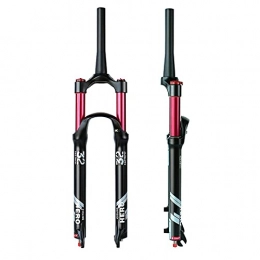 XRDSHY Parti di ricambio XRDSHY Mountain Bike Forcella Ammortizzata 26 / 27.5 / 29" Controllo Spalle 1-1 / 2" Air Ammortizzatore Bici Fork Corsa 120 Mm Sospensioni Regolazione Smorzamento Rilascio Rapido, Cone tube-29in