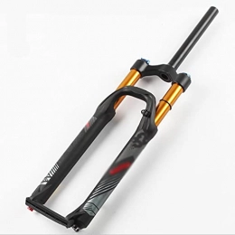 XRDSHY Parti di ricambio XRDSHY MTB Forcella Ammortizzata 26 / 27.5 Pollici, Controllo Spalle 1-1 / 8" Air Ammortizzatore per Bici Steerer Fork Corsa 100 Mm Sospensioni Regolazione Smorzamento, Black gold-26inch