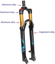 XZ Parti di ricambio XZ Forcella di alta qualit 26 'Mountain Bike Suspension, 1-1 / 8' Leggera forcella in lega di magnesio per gas con controllo della spalla, A, 29 pollici