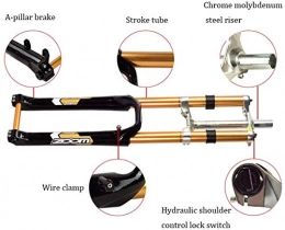 XZ Forcelle per mountain bike XZ Forcelle di sospensione 26 / pollici di alta qualit, forcella anteriore 680Dh della forcella del freno a disco di caduta di velocit della mountain bike, 26 pollici