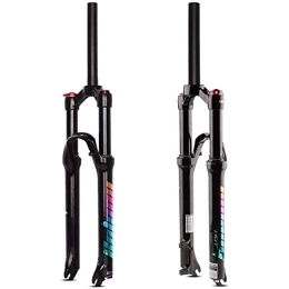 YIKUN Forcelle per mountain bike YIKUN Forcella Ammortizzata per Bici MTB 26 27, 5 29 Pollici Forcella Pneumatica per Mountain Bicicletta 100mm Viaggio 1-1 / 8" Freno A Disco QR 9mm, 26 inch