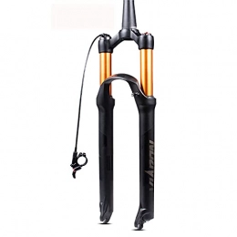 YMSHD Forcelle per mountain bike YMSHD MTB Forcella Ammortizzata, 26 / 27.5 / 29" Forcella Anteriore Mountain Bike Forcella Ammortizzata Bicicletta Forcella Ad Aria con Regolazione Smorzamento 9Mmqr, 26" -Nero-Dritto-Manuale