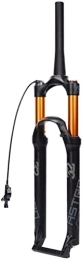 ZECHAO Forcelle per mountain bike ZECHAO MTB. Air Fork 26 / 27.5 / 29 '', Disc Freno Bicycle Front Fork 100mm Viaggio QR 9mm Mountain Bike Bike Forks 1-1 / 8 "1-1 / 2" HL / RL. Forcella Anteriore (Color : Black Gold 1-1 / 2 RL, Size :
