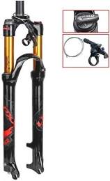 ZWR Forcelle per mountain bike Zwr Forcella per mountain bike 26 27, 5", forcella ultraleggera in lega di alluminio MTB forcella freno a disco Viaggio: 100 mm (colore: rosso, dimensioni: 66 cm)