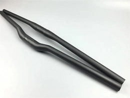 1 PCS Mountain Bike Matte Full Carbon Manubrio Piano Aumento del manubrio della bicicletta del carbonio Mtb. Parti più leggere 31.8 * 600-740mm (Color : Flat 640mm)