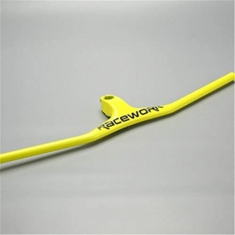 KDHJY Parti di ricambio KDHJY in Fibra di Carbonio MTB Manubrio della Bicicletta One a Forma di Manubrio Integrato con Stelo UD Matte Carbon DH Mountain Bike Handlebar (Color : 760x80mm Yellow)