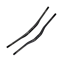 FAXIOAWA Manubri per Mountain Bike Manubrio Mountain Bike Full Carbon 31, 8 Diametro * 750-820mm Riser Bar 3K Opaco Lucido 15mm / 25mm Rise Accessori Bici Super Leggeri Ad Alta Resistenza Manubri MTB, Black A, Rise15mm / 750mm