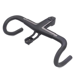 MOEENS Parti di ricambio Manubrio Mtb Carbonio, Manubrio Bicicletta Carbon Manubrio integrato Bar Road manubrio della bicicletta Matt Black Stem Unisex (Size : 420x130mm)