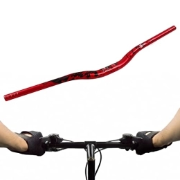 Socobeta Parti di ricambio Manubrio per Mountain Bike, Sostituzione del Manubrio della Pista della Ruota, Barra del Riser per Bici in Lega di Alluminio, Diametro di Montaggio di 31, 8 Mm(Rosso)