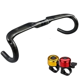 OUUUKL Parti di ricambio OUUUKL Manubrio per Bici da Corsa, Manubrio per Bicicletta in Fibra di Carbonio da 31.8mm, Goccia Bar Curvo per Bici da Strada Mountain Bike, Nero (Stile Opzionale: 400 / 420 / 440 mm)