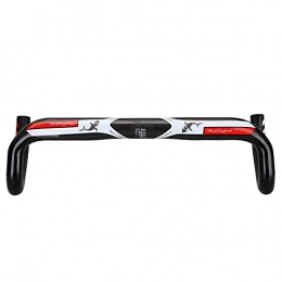 XQxiqi689sy Parti di ricambio XQxiqi689sy Handlebar Strong Lightweight Racing Drop Handles Bar Compatible with MTB Black Red 440mm