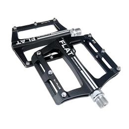 KCCCC Parti di ricambio Bike Pedana Piatta Pedali Mountain Bike Pedals 1 paio lega di alluminio antiscivolo, resistente, superficie bici pedali for strada MTB bici nera (SMS-0.1PLUS) Leggero per Strada Mountain bike BMX MTB