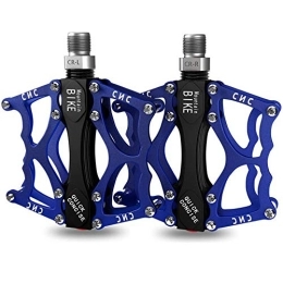 Eyands Parti di ricambio Blu Bike Pedali MTB Pedali - Mountain Bike Pedali in lega di alluminio con antiscivolo e 3 cuscinetti Design, 9 / 16 biciclette piattaforma pedali per la maggior parte di Mountain Bike, Road Bikes