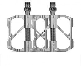 CAISHENY Pedali per mountain bike CAISHENY Pedali per Biciclette Pedale MTB A Sgancio Rapido Pedale per Bicicletta da Strada Pedale Antiscivolo Ultraleggero per Mountain Bike Pedale in Fibra di Carbonio 3 Cuscinetti Vtt-Mtbsilver