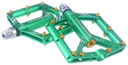 CAISHENY Pedali per mountain bike CAISHENY Pedali per Biciclette Pedali Mountain Bike Pedali 4 Cuscinetti Pedali per Bicicletta in Alluminio Antiscivolo Dead Fly Palin Pedal Riding Spare Parts-Green