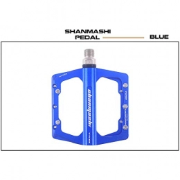 ChengBeautiful Parti di ricambio ChengBeautiful Pedale della Bicicletta Pedale Mountain Bike 1 Paio di Lega di Alluminio Antiscivolo Pedale in Gomma Resistente a 4 Colori (Color : Blue)