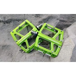 ChengBeautiful Parti di ricambio ChengBeautiful Pedale della Bicicletta Pedale Mountain Bike 1 Paio di Lega di Alluminio Antiscivolo Pedale in Gomma Resistente a 6 Colori (Color : Green)