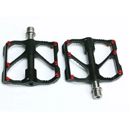 CJSTORE Parti di ricambio CJSTORE Pedale della Biciclett da MTB Strada, Antiscivolo in Lega di Alluminio, con 3 Cuscinetto Sigillati Tubo Dell'asse in Fibra di Carbonio, per Mountain Bike Bici da Strada, 2 PCS Nero