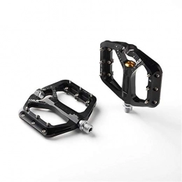 NOLOGO Pedali per mountain bike Durevole Antiscivolo Mountain Bike Pedals, Ultra Strong Lavorato CNC 9 / 16" 3 Sealed Cuscinetti for Strada BMX MTB Fixie Bike (Color : Black)