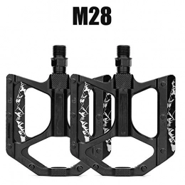 Edmend Parti di ricambio Edmend Pedale della Bicicletta Mountain Bike Grande Tread Superficie Antiscivolo in Lega di Alluminio Pelin Pedale Super-Run Cuscinetto Pedale Pedale Bicicletta Pedali per MTB (Color : M28)