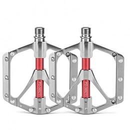 ERTYP Pedali per Biciclette Lega di Titanio del Cuscinetto del Pedale Light Weight Grande battistrada Superficie Pedale Palin in Mountain Bike Pedali Mountain Bike (Color : Silver, Size : One Size)