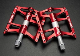 FANGXUEPING Pedali per mountain bike FANGXUEPING Pedaliera per Mountain Bike in Lega Leggera di Alluminio con Pedaliera per Bici da Corsa 9.9 * 12.7 * 2.4cm Rosso