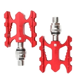 FETION Parti di ricambio FETION Pedali for Bici da Montagna, Pedali Piatti durevoli Pedali for Mountain Mountain Mountain Bike a Pedali in Lega di Alluminio Portatile Accessori for Biciclette for biciclette / 644 (Color : Red)