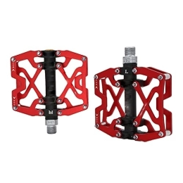 FIVENUM Pedali per mountain bike FIVENUM Bicycle Pedale in Bicicletta in Lega di Alluminio Ultra Luce 3 Cuscinetti a 14 Colori Accessori for Biciclette for Mountain Bike for Mountain Bike (Color : Y06-Red)