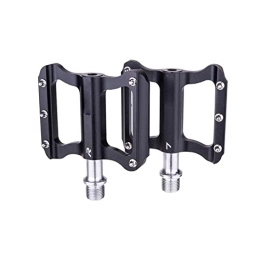 FIVENUM Parti di ricambio FIVENUM Pedali for Biciclette MTB Road Mountain Bike Cuscinetti Lisci for Biciclette Antiscivolo a poggiapiedi a Pedali Piatti Accessori for Biciclette (Color : Black)