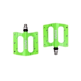 FiveShops Pedali per mountain bike FiveShops Pedali per Mountain Bike Pedali MTB per Bicicletta Piatta 9 / 16" Lega di Alluminio Leggera Robusta Antiscivolo Cuscinetti Sigillati Pedali per Bici da Strada Mountain BMX MTB (Color : Green)