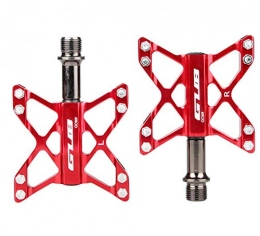 Foern Pedali per mountain bike Foern Pedale Bici 3 Cuscinetti Mountain MTB Pedali per Cuscinetti Sigillati per Bici da Strada Accessori Ultraleggeri Antiscivolo Componenti Bici, Red