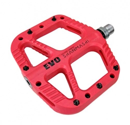 FrontStep Pedali per mountain bike FrontStep Pedali per Bicicletta in Carbonio Ultraleggero Mountain Bike / MTB / Bici da Strada / Bici da Trekking con Perno in Acciaio CR-Mo 1 DU e1 Cuscinetto sigillato Antiscivolo(Rosso)