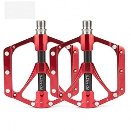 HAIK Pedali per mountain bike HAIK Mountain Bike Lega di Titanio del Cuscinetto del Pedale Light Weight Grande battistrada Superficie Pedale Palin Equitazione Pedale Mountain Bike (Color : Red)