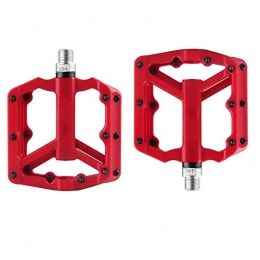 HAIK Pedali per mountain bike HAIK Pedale Nylon Biciclette Coppia d'Acciaio MTB Road Bike Pedals 3 Cuscinetto sigillato in Bicicletta Parts Pedale Mountain Bike (Color : Red)