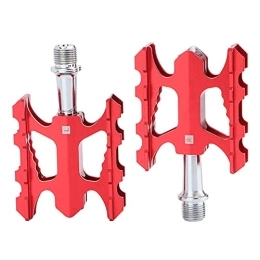 ihreesy Parti di ricambio ihreesy 2PCS Pedali per mountain bike, Pedali universali per Bicicletta da 9 / 16 pollici Pedali leggeri per piattaforma per Bici Pedali antiscivolo per ciclismo per MTB da strada, Rosso